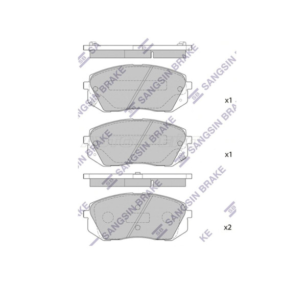 Колодки тормозные перед HYUNDAI IX35 09- I40 11- SANGSIN BRAKE