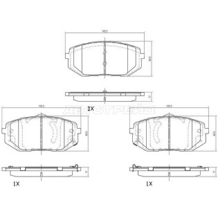 Колодки тормозные перед HYUNDAI SONATA 19-/TUCSON 20-/KIA K5 20- 2,5L SAT