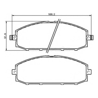 Колодки тормозные перед NISSAN PATROL Y61 97-10 AKEBONO