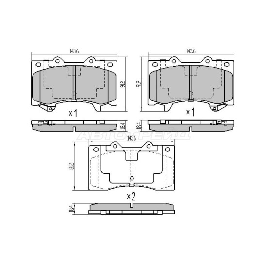 Колодки тормозные перед NISSAN PATROL Y62 10- SAT