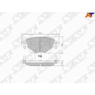 Колодки тормозные зад FORD MONDEO 00-07 SAT