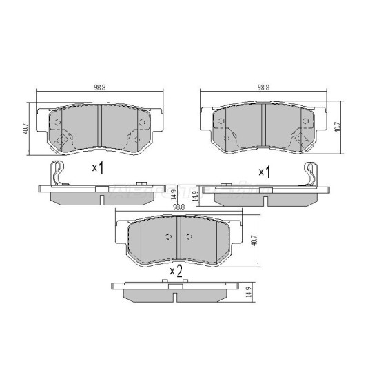 Колодки тормозные зад HYUNDAI GETZ 05-09/SANTA FE 01-06/SONATA 04-09 SAT