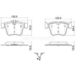 Колодки тормозные зад MERCEDES C-CLASS W205 14-18/ GLC X253 15- SAT