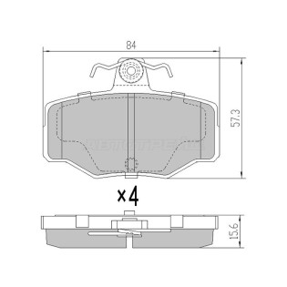 Колодки тормозные зад NISSAN ALMERA TINO V10/ALMERA N16/PRIMERA P11 SAT