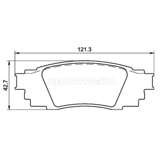 Колодки тормозные задн LEXUS RX 15-/TOYOTA C-HR 16- BREMBO