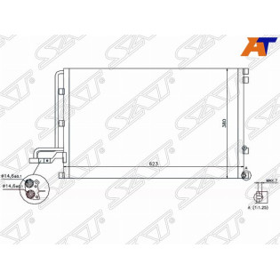 Радиатор кондиционера Volvo C30 06-13 / C70 05-13 / S40 04-12 / V50 03-12 SAT