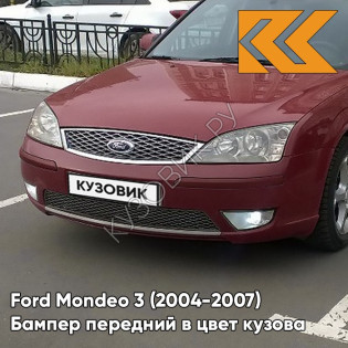 Бампер передний в цвет кузова Ford Mondeo 3 (2004-2007) рестайлинг 2761C - PEPPER RED - Красный