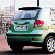Бампер задний в цвет кузова Hyundai Getz (2002-2005) дорестайлинг