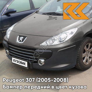 Бампер передний в цвет кузова Peugeot 307 (2005-2008) рестайлинг KDA - DOLOMITES - Зелёный