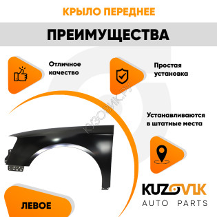 Крыло переднее левое Volkswagen Passat B6 (2005-2011) KUZOVIK Крыло переднее левое Volkswagen Passat B6 (2005-2011) KUZOVIK